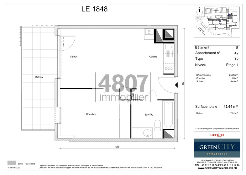 Appartement T2 à louer à Cluses