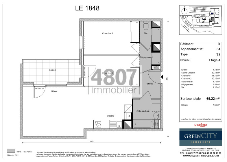 Appartement T3 à louer à Cluses