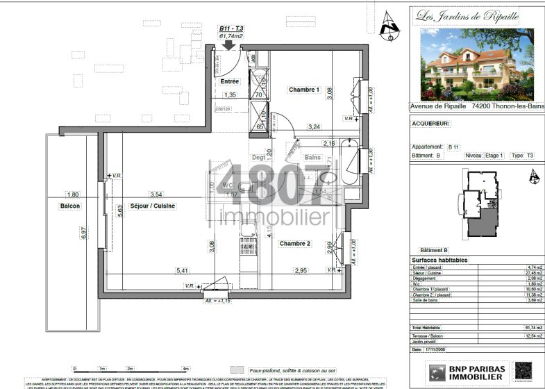 Appartement T3 à vendre à Thonon Les Bains